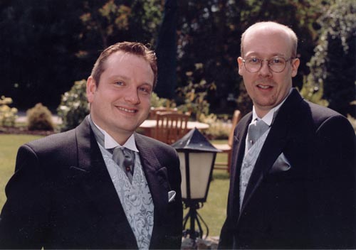 [The Groom, Clive and John, the Best Man]